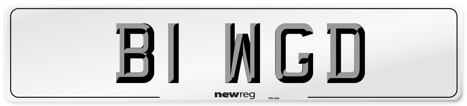 B1 WGD Number Plate from New Reg